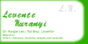 levente muranyi business card